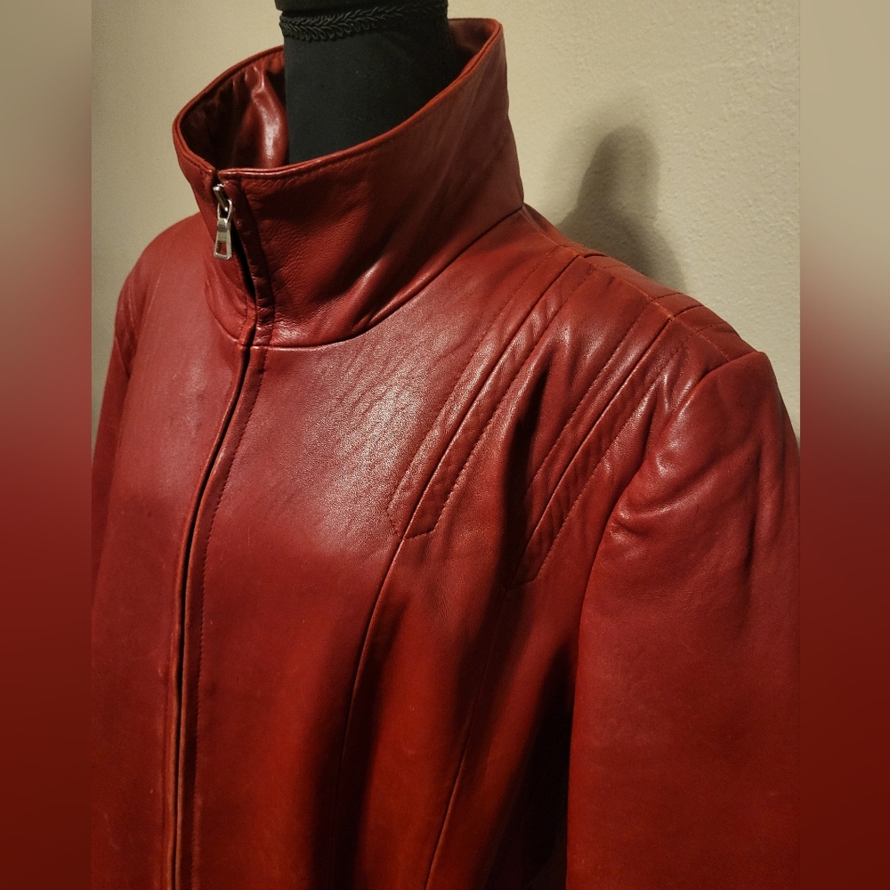 Avanti red leather jacket 3XL - Picture 4 of 9